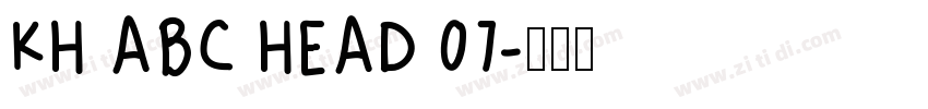 KH ABC HEAD 07字体转换